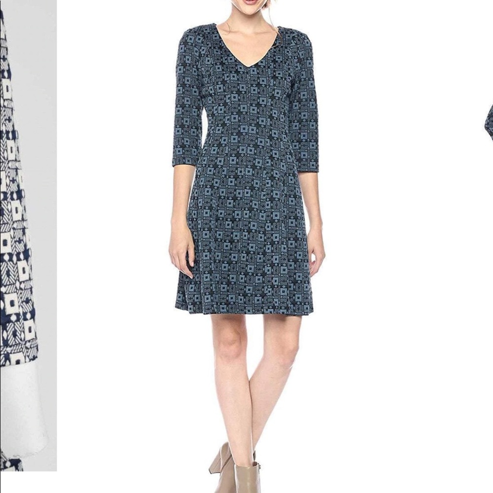 Taylor V-Line Jaquard A-Line Dress